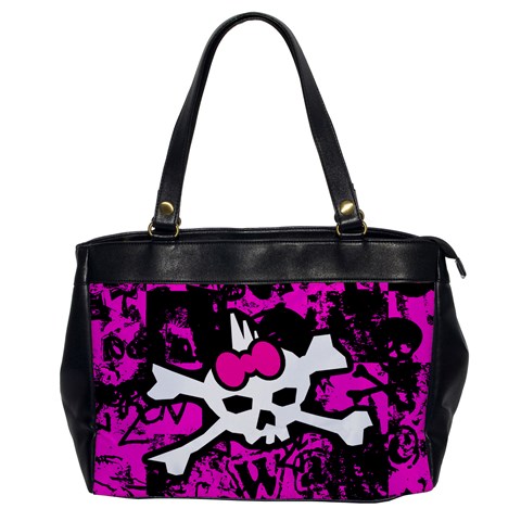 Punk Skull Princess Oversize Office Handbag (One Side) from ArtsNow.com Front