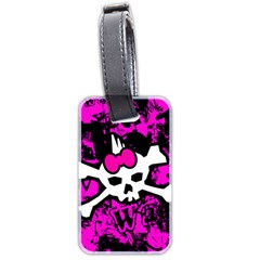 Punk Skull Princess Luggage Tag (two sides) from ArtsNow.com Front