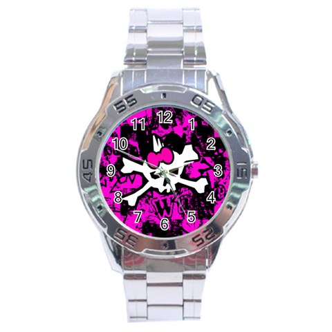 Punk Skull Princess Stainless Steel Analogue Men’s Watch from ArtsNow.com Front