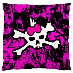 Punk Skull Princess Large Cushion Case (Two Sides) from ArtsNow.com Front