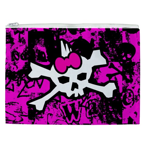 Punk Skull Princess Cosmetic Bag (XXL) from ArtsNow.com Front