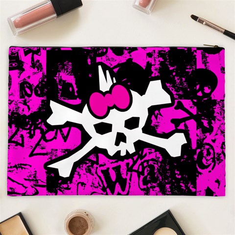 Punk Skull Princess Cosmetic Bag (XXL) from ArtsNow.com Back