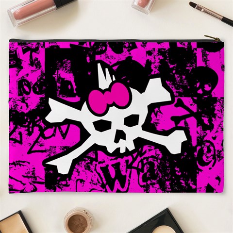 Punk Skull Princess Cosmetic Bag (XXXL) from ArtsNow.com Back