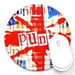 Punk Union Jack Round Mousepad