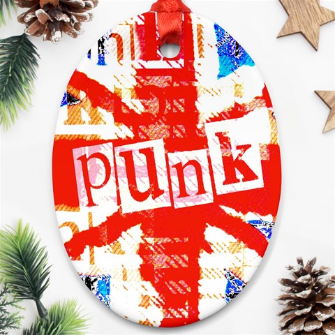 Punk Union Jack Ornament (Oval) from ArtsNow.com Front