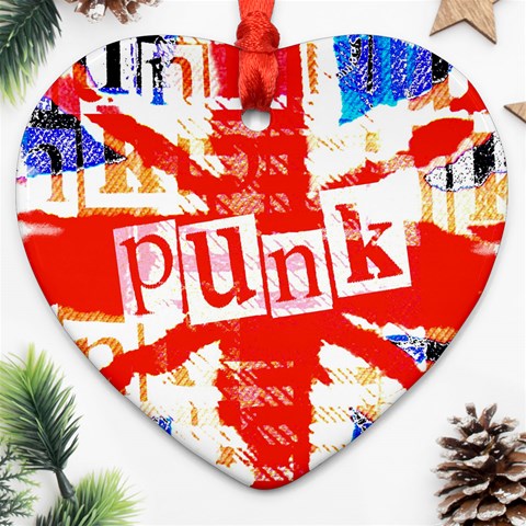 Punk Union Jack Ornament (Heart) from ArtsNow.com Front
