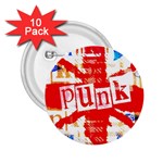 Punk Union Jack 2.25  Button (10 pack)