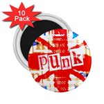 Punk Union Jack 2.25  Magnet (10 pack)