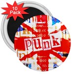 Punk Union Jack 3  Magnet (10 pack)