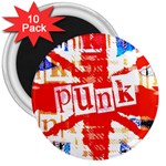 Punk Union Jack 3  Magnet (10 pack)