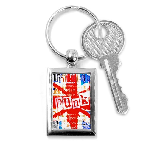 Punk Union Jack Key Chain (Rectangle) from ArtsNow.com Front