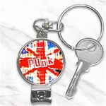 Punk Union Jack Nail Clippers Key Chain