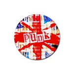 Punk Union Jack Rubber Coaster (Round)