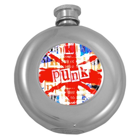 Punk Union Jack Hip Flask (5 oz) from ArtsNow.com Front