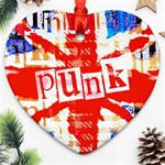 Punk Union Jack Heart Ornament (Two Sides)