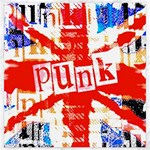 Punk Union Jack Canvas 20  x 20 