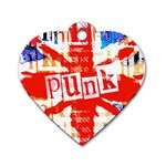 Punk Union Jack Dog Tag Heart (Two Sides)