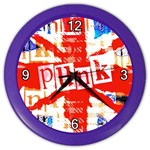 Punk Union Jack Color Wall Clock