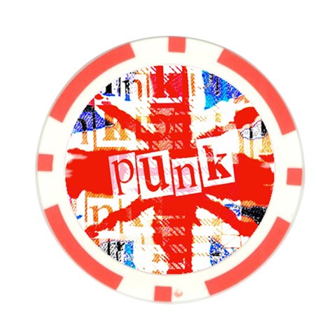 Punk Union Jack Poker Chip Card Guard from ArtsNow.com Front