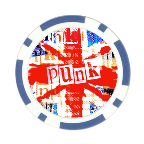 Punk Union Jack Poker Chip Card Guard from ArtsNow.com Front