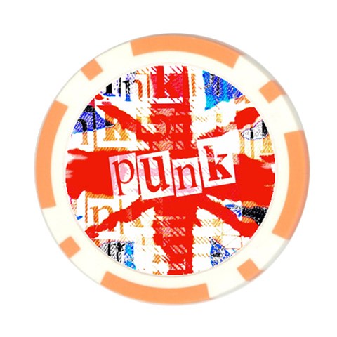 Punk Union Jack Poker Chip Card Guard from ArtsNow.com Front