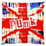 Punk Union Jack Large Cushion Case (One Side)