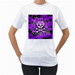 Purple Girly Skull Women s T-Shirt