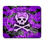 Purple Girly Skull Large Mousepad