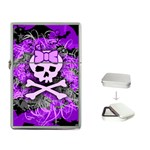 Purple Girly Skull Flip Top Lighter