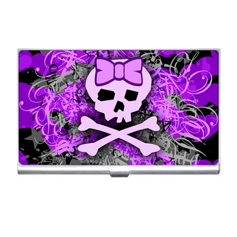 Purple Girly Skull Business Card Holder from ArtsNow.com Front