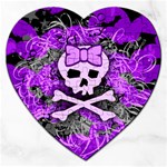 Purple Girly Skull Jigsaw Puzzle (Heart)