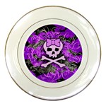 Purple Girly Skull Porcelain Plate