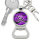 Purple Girly Skull Bottle Opener Key Chain