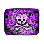 Purple Girly Skull Netbook Case (Small)