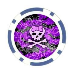 Purple Girly Skull Poker Chip Card Guard (10 pack) from ArtsNow.com Back
