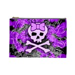 Purple Girly Skull Cosmetic Bag (Large)