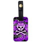 Purple Girly Skull Luggage Tag (one side)