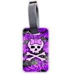 Purple Girly Skull Luggage Tag (two sides)