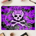 Purple Girly Skull Cosmetic Bag (XXXL)