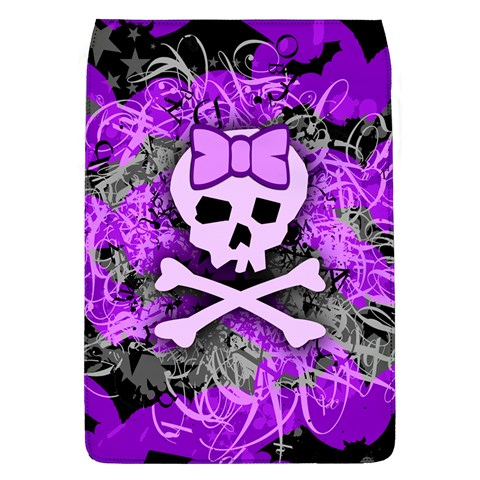 Purple Girly Skull Removable Flap Cover (Large) from ArtsNow.com Front