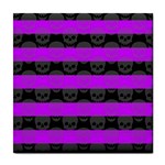 Purple Goth Skulls  Tile Coaster