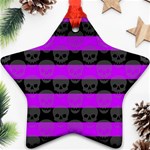 Purple Goth Skulls  Ornament (Star)