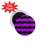 Purple Goth Skulls  1.75  Magnet (100 pack) 