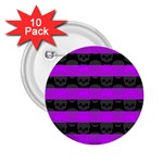 Purple Goth Skulls  2.25  Button (10 pack)