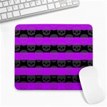 Purple Goth Skulls  Large Mousepad