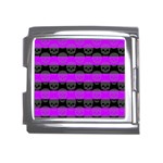 Purple Goth Skulls  Mega Link Italian Charm (18mm)