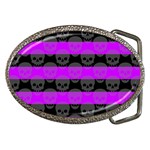 Purple Goth Skulls  Belt Buckle