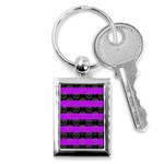 Purple Goth Skulls  Key Chain (Rectangle)