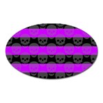 Purple Goth Skulls  Magnet (Oval)