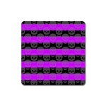 Purple Goth Skulls  Magnet (Square)